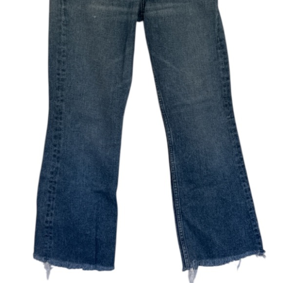 Reformation Mid Rise Crop Flare Button Fly Baltic Wash Jean Size 26 - Picture 6 of 15